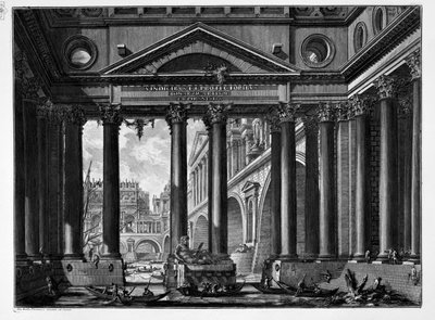 Zweites Frontispiz für 4 Bände von Giovanni Battista Piranesi